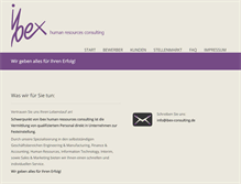 Tablet Screenshot of ibex-consulting.de